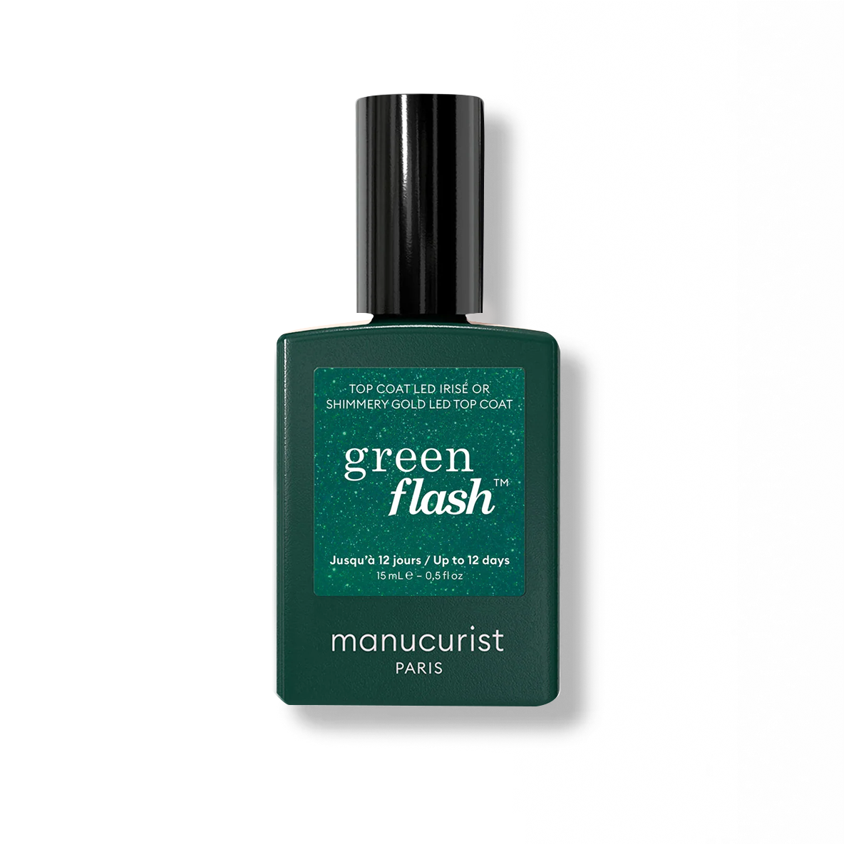 Manucurist • GREEN FLASH - Top Coat #Pailleté doré