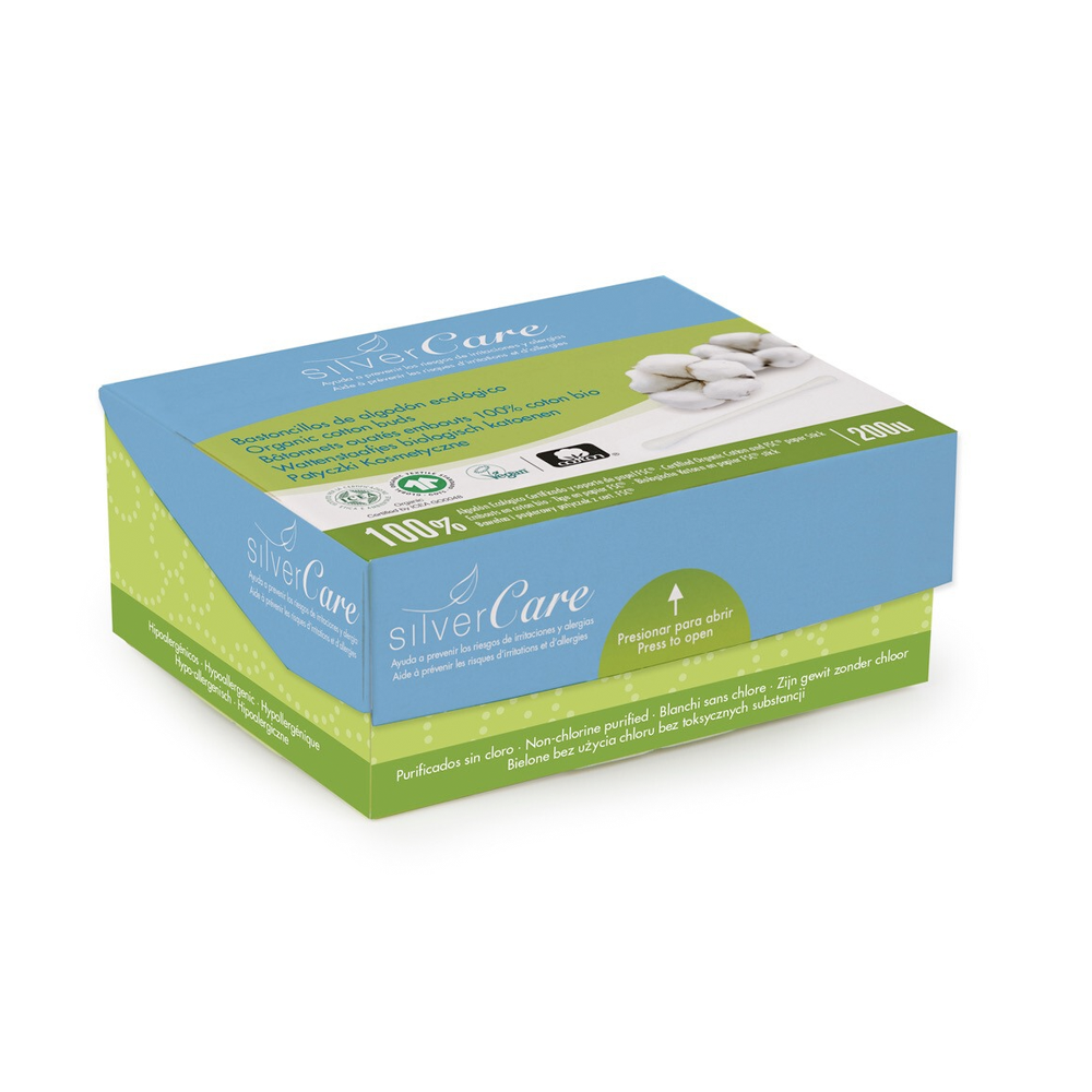 Silver Care - Coton-tiges embouts 100% coton bio