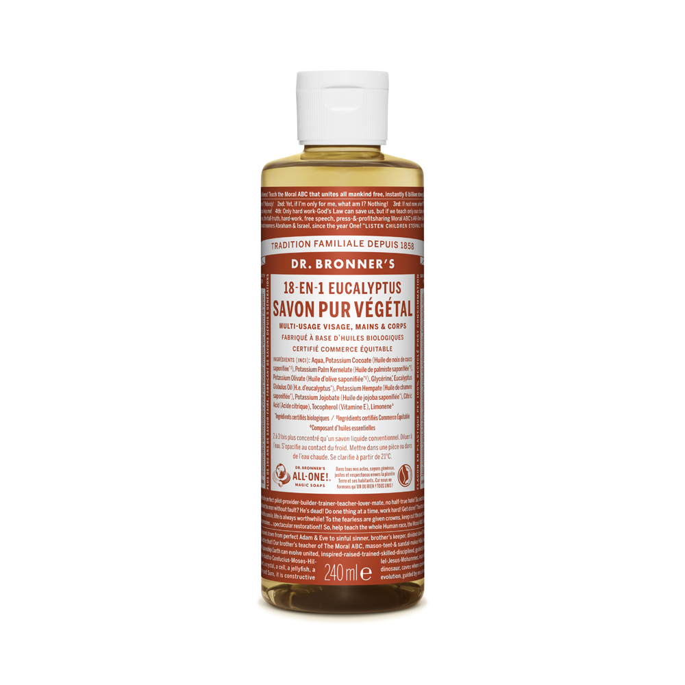 Dr Bronner's - Savon liquide pur végétal - Eucalyptus 240 ml