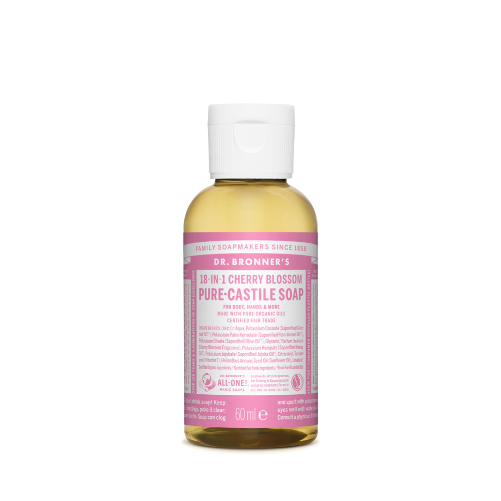 Dr Bronner's • Savon liquide pur végétal - fleur de cerisier 60 ml