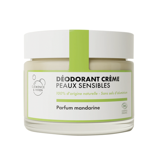 Clémence & Vivien • Déo Naturel Peau Sensible - Déodorant (Parfum Mandarine)
