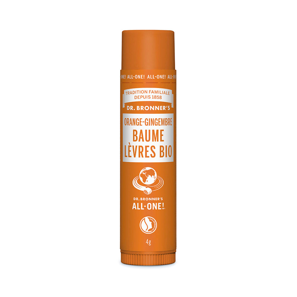 Dr Bronner's - Baume à Lèvres orange gingembre