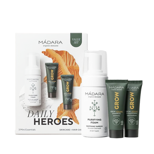 Mádara • Daily Heroes - Set of 3 Minis skincare + haircare