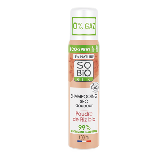 So Bio étic • Shampoing sec douceur pour tous types de cheveux à la poudre de riz  bio