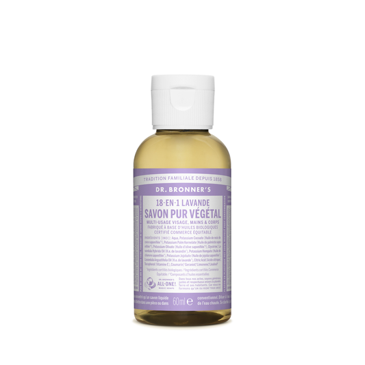 Dr Bronner's • Savon liquide pur végétal - Lavande 60 ml