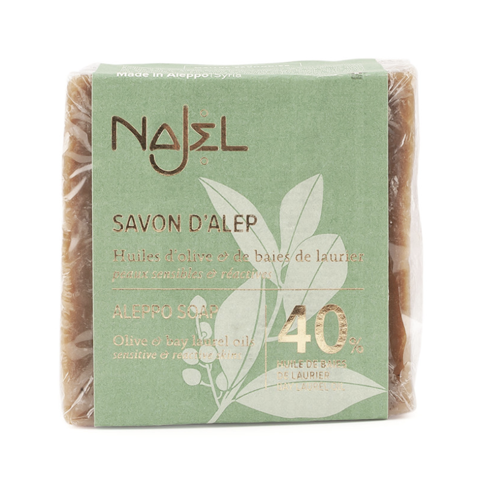 Najel • Savon d'Alep 40% HBL (Huile de Baies de Laurier)