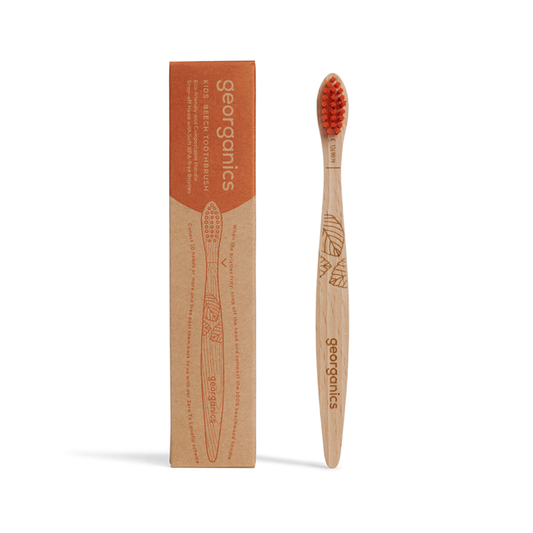 Georganics - Brosse à dents en bois de hêtre FSC enfants