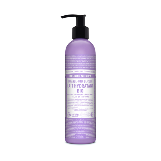 Dr Bronner's - Lait hydratant bio Lavande / Noix de coco