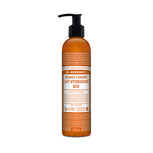 Dr Bronner's - Lait hydratant bio Orange / Lavande