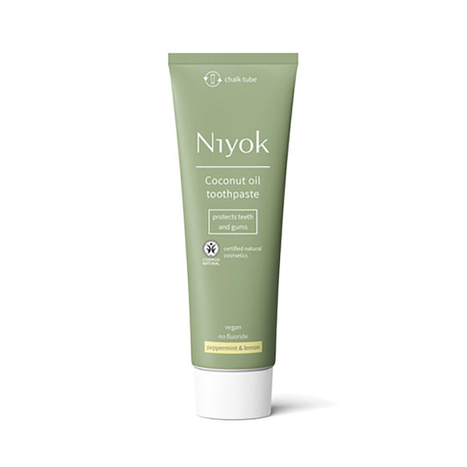 Niyok - Dentifrice à l'huile de coco / Menthe poivrée & Citron (sans Fluor)