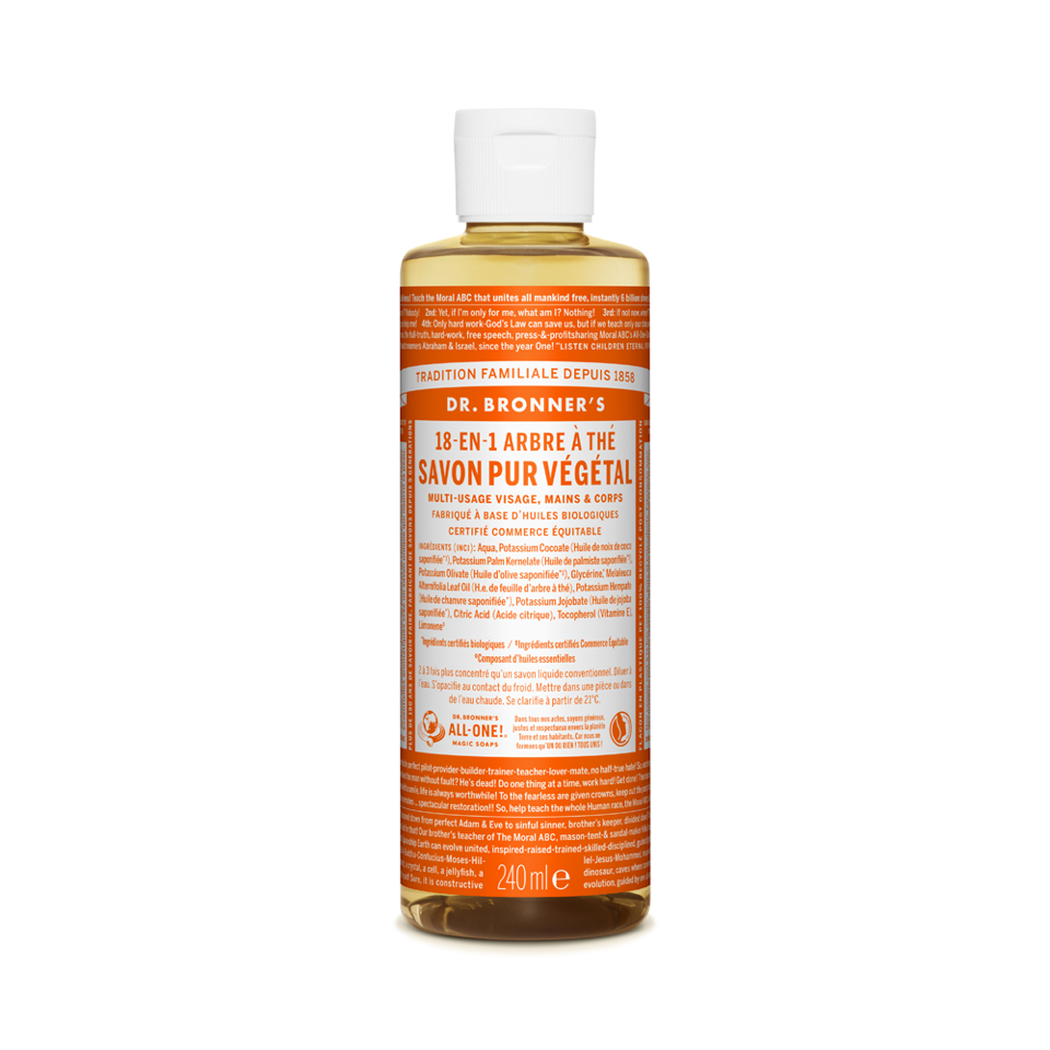 Dr Bronner's - Savon liquide pur végétal - Arbre à thé 240 ml