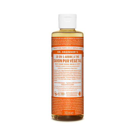 Dr Bronner's - Savon liquide pur végétal - Arbre à thé 240 ml