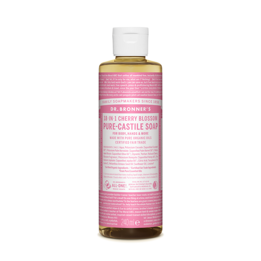 Dr Bronner's - Savon liquide pur végétal - Fleur de Cerisier 240 ml