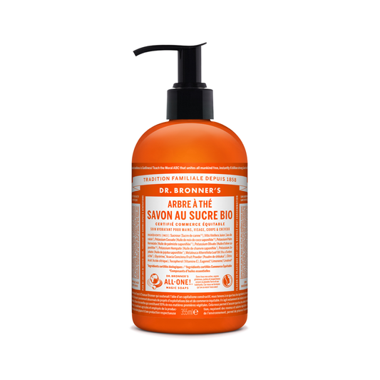 Dr Bronner's - Savon au sucre bio Arbre à thé